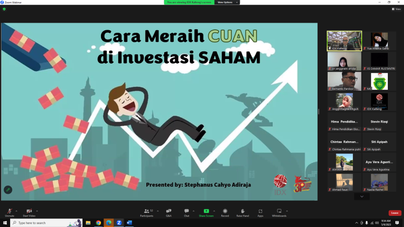 Phintraco Sekuritas & BEI Kalteng Jadi Narasumber di Acara Investasi Saham UMPR