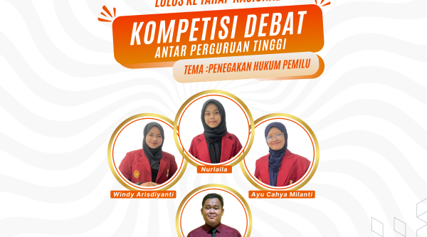 Mahasiswa UMPR lolos Tahapan Nasional Lomba Debat Hukum Penegakan Pemilu Antar Perguruan Tinggi Se-Indonesia